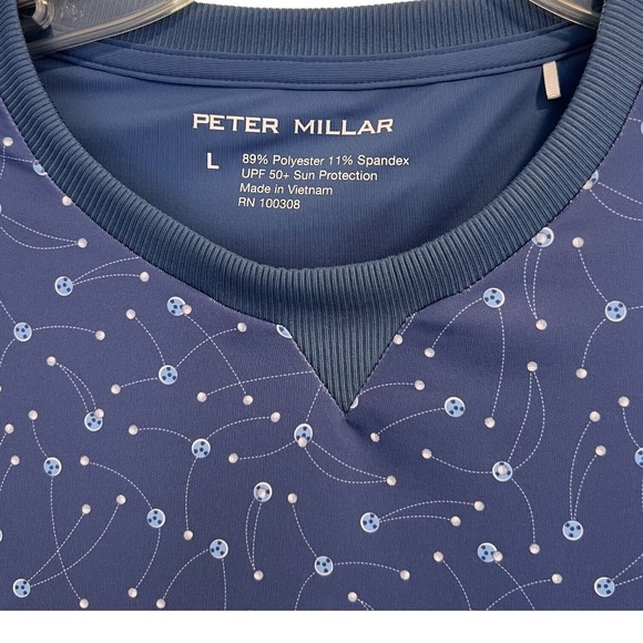 Peter Millar | Long Sleeve UPF 50 Storm Birdie Golf Sweatshirt Size L Activewear - Picture 3 of 10